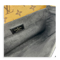 Metis Brown Crossbody Bag in Monogram Coated Canvas, Gold hardware