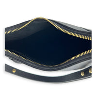 Boulogne PM Black Shoulder Bag in Monogram Empreinte Leather, Gold hardware