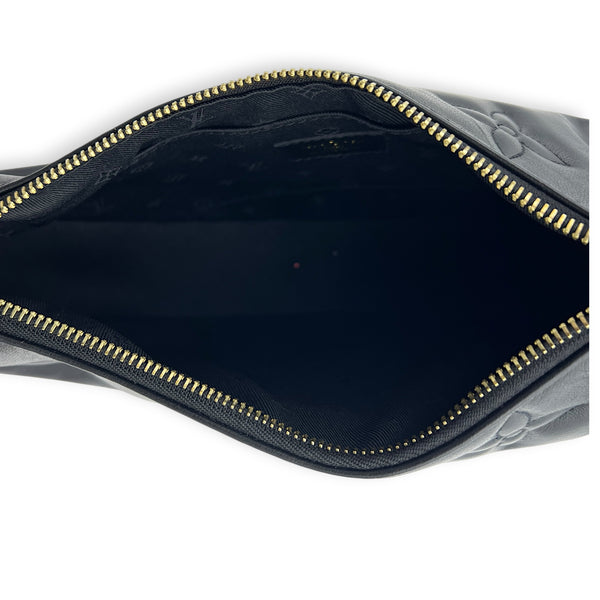 Over The Moon Shoulder Bag Black in Lambskin, Gold hardware