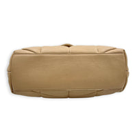 Loulou Puffer Beige Shoulder Bag in Lambskin, Brushed Gold hardware