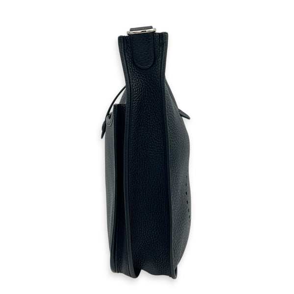 Evelyne III 29 Black Crossbody Bag in Clemence, Palladium hardware