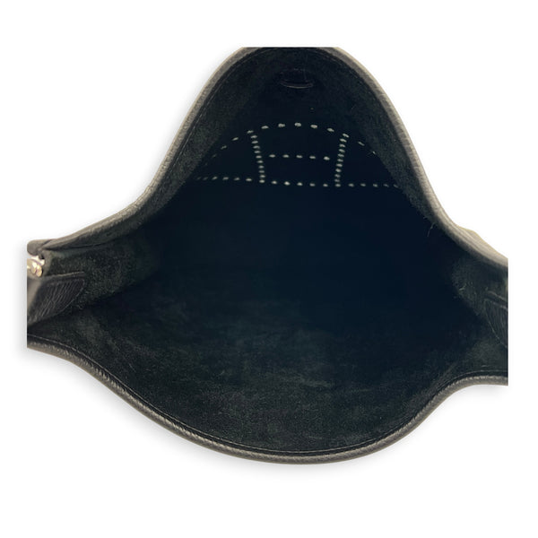 Evelyne III 29 Black Crossbody Bag in Clemence, Palladium hardware
