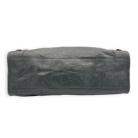 City Grey Top Handle Bag in Lambskin, Gold hardware
