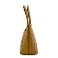 Medallion CC Tote Bag Beige in Caviar Leather, Gold hardware