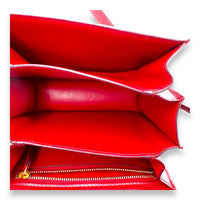 Box Small Red Shoulder Bag in Calfskin, Gold hardware