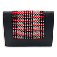 Frame Black Wallet On Chain in Calfskin, Silver hardware