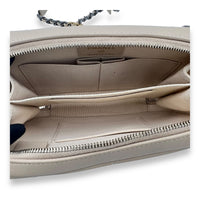 C19 Beige Clutch With Chain Camera Bag in Lambskin, Mixed hardware