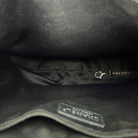 GST Black Tote Bag in Caviar Leather, Silver hardware