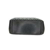 GST Black Tote Bag in Caviar Leather, Silver hardware