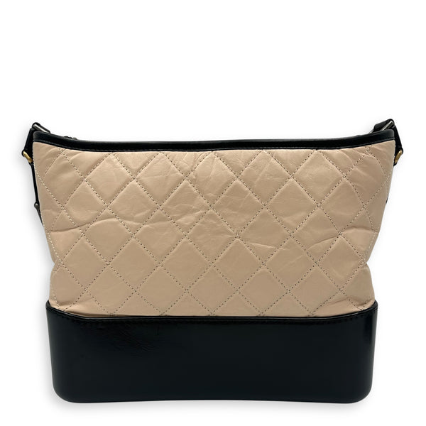 Chanel Gabrielle Large Beige Shoulder Bag in Calfskin, Mixed hardware_1