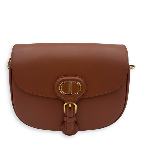 Christian Dior Bobby Shoulder Bag Brown in Calfskin, Gold hardware_1