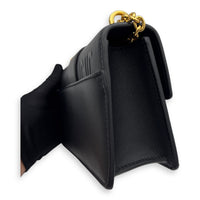 Christian Dior Montaigne Shoulder Bag Black in Calfskin, Gold hardware_14