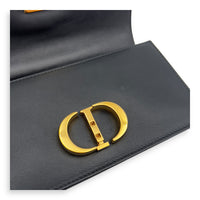 Christian Dior Montaigne Shoulder Bag Black in Calfskin, Gold hardware_16