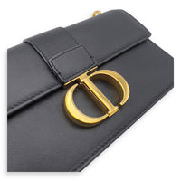 Christian Dior Montaigne Shoulder Bag Black in Calfskin, Gold hardware_17