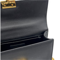 Christian Dior Montaigne Shoulder Bag Black in Calfskin, Gold hardware_20