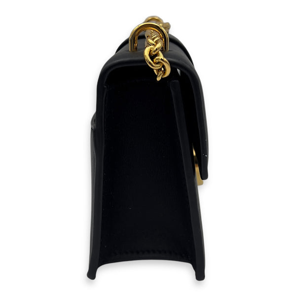 Christian Dior Montaigne Shoulder Bag Black in Calfskin, Gold hardware_4