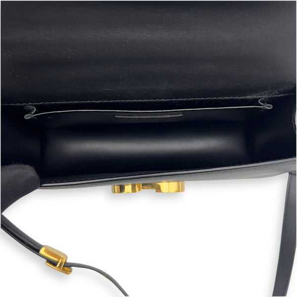 Christian Dior Montaigne Shoulder Bag Black in Calfskin, Gold hardware_6