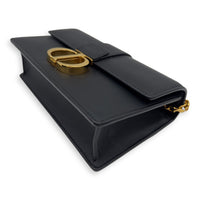 Christian Dior Montaigne Shoulder Bag Black in Calfskin, Gold hardware_9