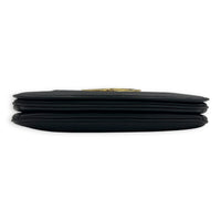 Blondie Black Shoulder Bag in Calfskin, Gold hardware