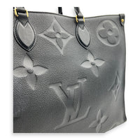 OnTheGo Black Tote Bag in Empreinte Leather, Gold hardware