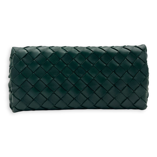 Andiamo Small Green Shoulder Bag in Lambskin, Gold hardware