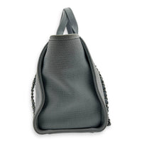 Deauville Blue Tote Bag in Canvas, Silver hardware