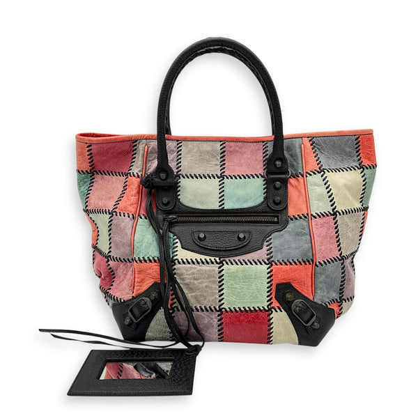 City Tote Bag Multi-colour in Calfskin, Ruthenium hardware