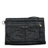 City Pouch Black in Calfskin, Ruthenium hardware