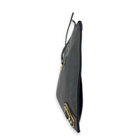 City Pouch Black in Goat Leather, Gold hardware