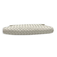 Intrecciato Clutch Silver in Lambskin, Silver hardware