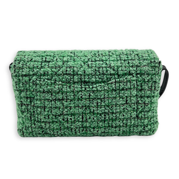2.55 Crossbody Bag Green in Tweed, Ruthenium hardware