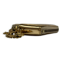 Miroir Heart Coin Pouch Charm Gold in Patent Leather, Gold hardware
