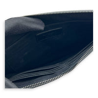 Dollar Sign Zip Pouch Black in Pebbled Calfskin, Monochrome hardware