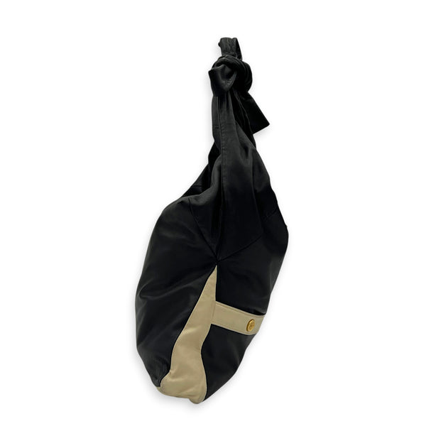 Jacket Crossbody Bag Black in Lambskin, Gold hardware