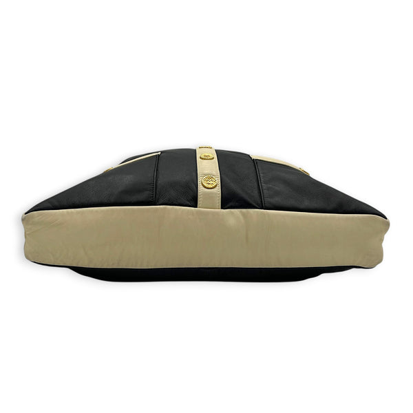 Jacket Crossbody Bag Black in Lambskin, Gold hardware