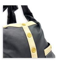 Jacket Crossbody Bag Black in Lambskin, Gold hardware