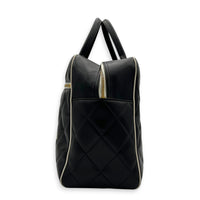 CC Bowling Top Handle Bag Black in Calfskin, Gold hardware