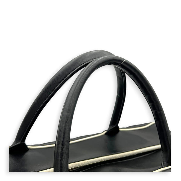 CC Bowling Top Handle Bag Black in Calfskin, Gold hardware