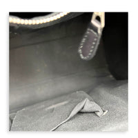 City Top Handle Bag Black in Calfskin, Silver hardware