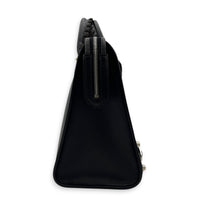 City Top Handle Bag Black in Calfskin, Silver hardware