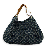 Daily Hobo  Shoulder Bag Blue in Denim, Gold hardware