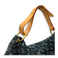 Daily Hobo  Shoulder Bag Blue in Denim, Gold hardware