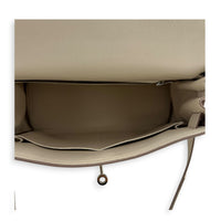 Kelly Gallop 28 Craie/Black/Fauve/Rouge H Top Handle Bag in Togo, Palladium hardware