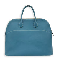 Bolide 45 Blue Jean Top Handle Bag in Clemence, Gold hardware