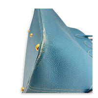 Bolide 45 Blue Jean Top Handle Bag in Clemence, Gold hardware