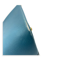 Bolide 45 Blue Jean Top Handle Bag in Clemence, Gold hardware