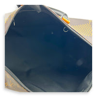 x NIGO Keepall 50 Brown Top Handle Bag in Coated Canvas, Gold hardware