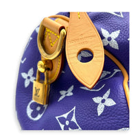 P9 Speedy Bandouliere 40 Purple Top Handle Bag in Taurillon Leather, Gold hardware