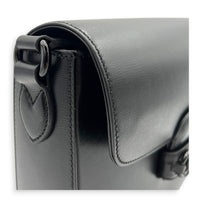 Horsebit 1955 Large Black Shoulder Bag in Calfskin, Black hardware