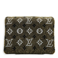 Coussin Green Belt Bag in Glass Beaded, Gold hardware